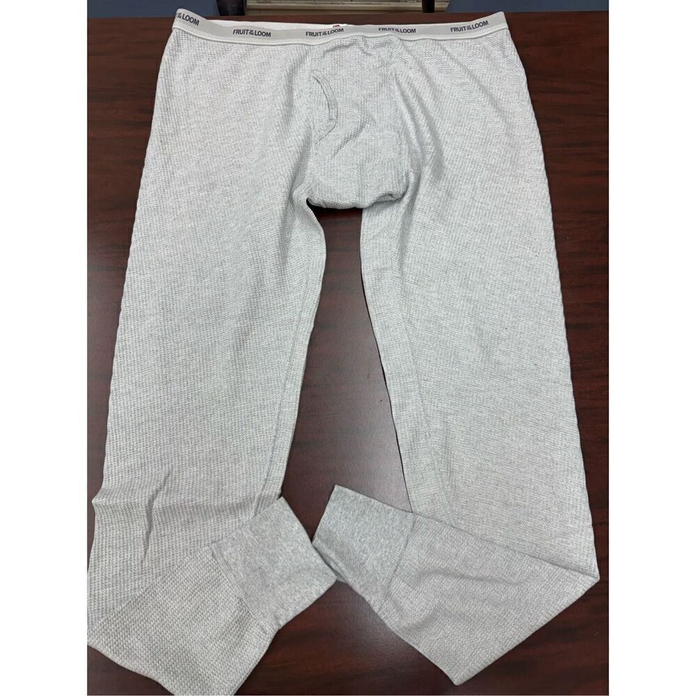 Fruit of the Loom Grey Long John Mens Long Pants Size X-Large
